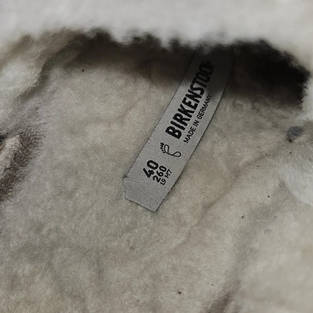 Birkenstock Women's Brown Shearling Slippers Sz 40 - Picture 5 of 16